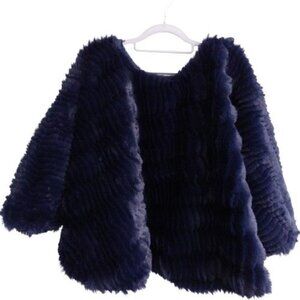 NEW BFF Collection 54" Slouched Faux Fur Tree Skirt Sapphire Blue A466574